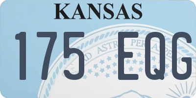KS license plate 175EQG