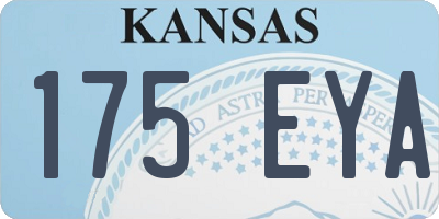 KS license plate 175EYA