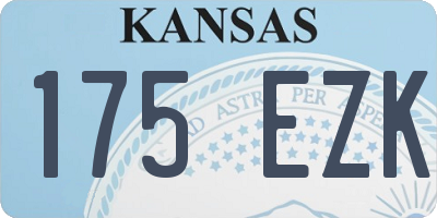 KS license plate 175EZK
