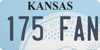 KS license plate 175FAN