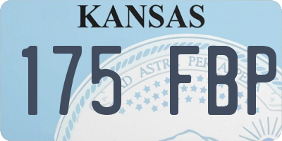 KS license plate 175FBP