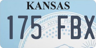KS license plate 175FBX