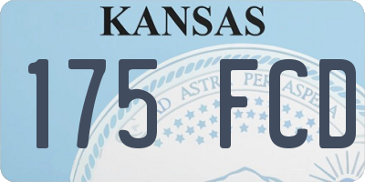 KS license plate 175FCD