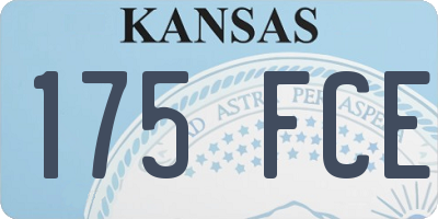 KS license plate 175FCE