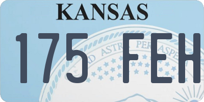 KS license plate 175FEH