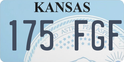 KS license plate 175FGF