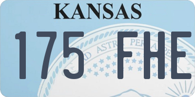 KS license plate 175FHE