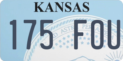 KS license plate 175FOU
