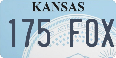 KS license plate 175FOX
