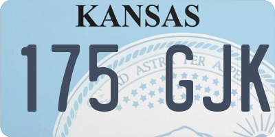 KS license plate 175GJK