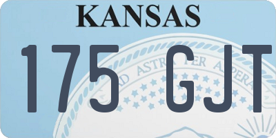 KS license plate 175GJT
