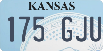 KS license plate 175GJU