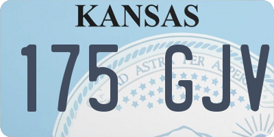 KS license plate 175GJV