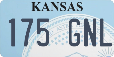 KS license plate 175GNL