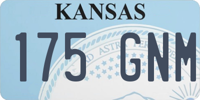 KS license plate 175GNM