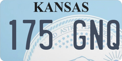 KS license plate 175GNQ