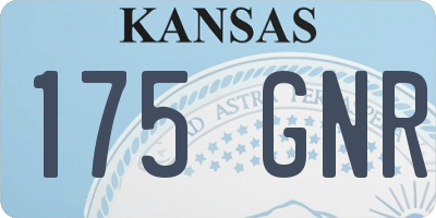 KS license plate 175GNR