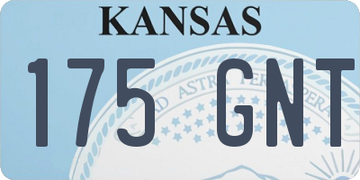 KS license plate 175GNT