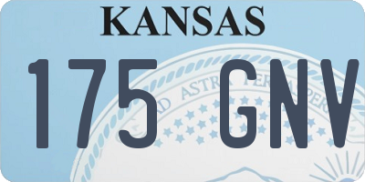 KS license plate 175GNV