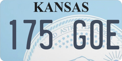 KS license plate 175GOE