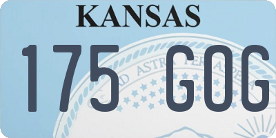 KS license plate 175GOG