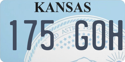 KS license plate 175GOH