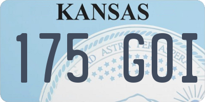KS license plate 175GOI