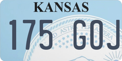 KS license plate 175GOJ