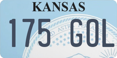 KS license plate 175GOL