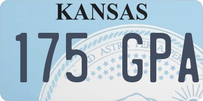 KS license plate 175GPA