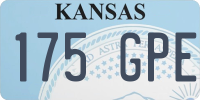 KS license plate 175GPE
