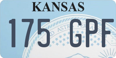 KS license plate 175GPF