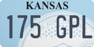 KS license plate 175GPL