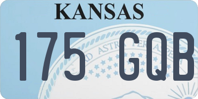 KS license plate 175GQB