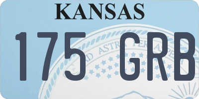 KS license plate 175GRB