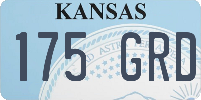 KS license plate 175GRD