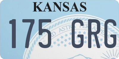 KS license plate 175GRG