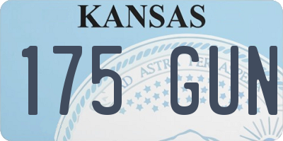 KS license plate 175GUN