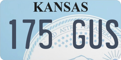 KS license plate 175GUS