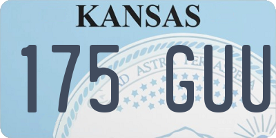 KS license plate 175GUU