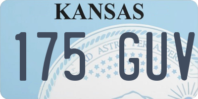KS license plate 175GUV