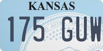 KS license plate 175GUW