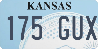 KS license plate 175GUX