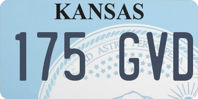 KS license plate 175GVD