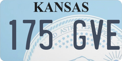 KS license plate 175GVE