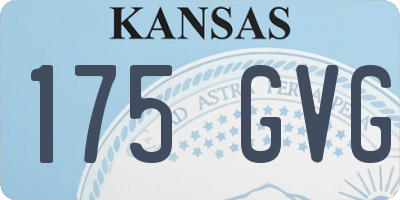 KS license plate 175GVG