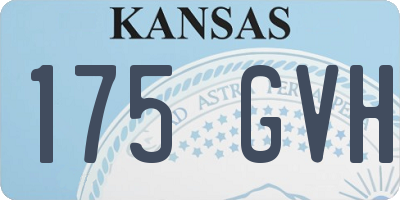 KS license plate 175GVH