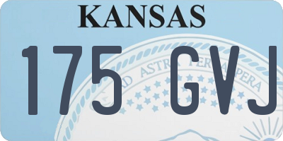 KS license plate 175GVJ