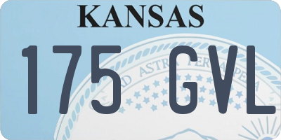 KS license plate 175GVL