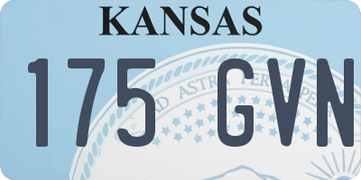 KS license plate 175GVN
